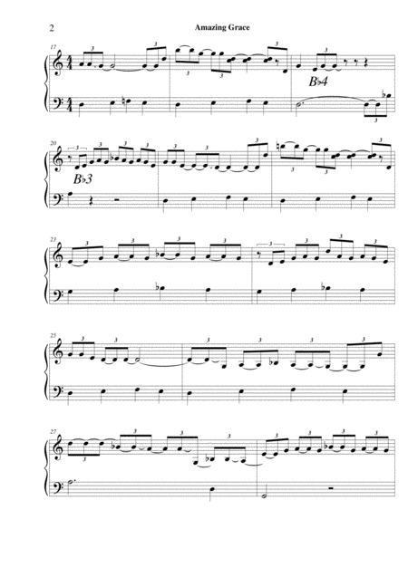 Amazing Grace Lever Harp Solo Page 2