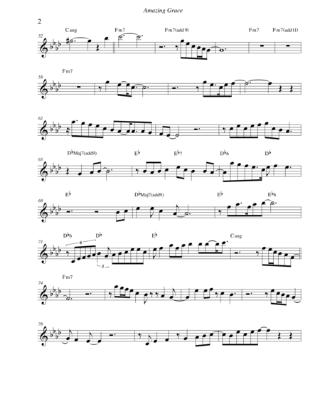 Amazing Grace Smooth Jazz Flute Page 2