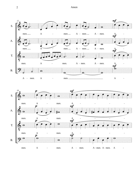 Amen For Satb Choir Page 2