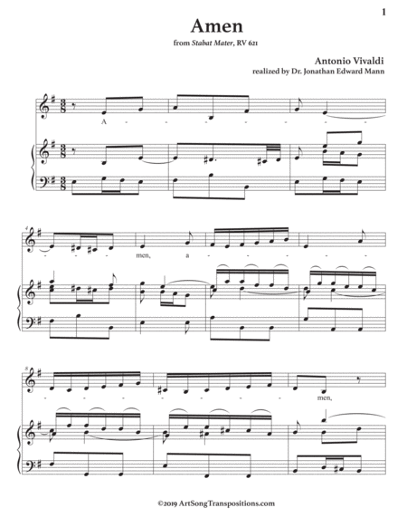 Amen Transposed To E Minor Page 2