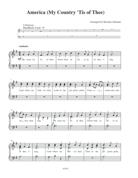 America America The Beautiful 2 Octave Handbells Tone Chimes Or Hand Chimes Page 2
