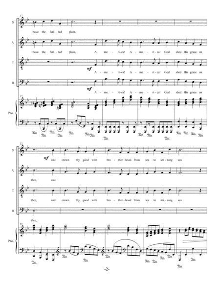 America The Beautiful Satb Congregation In Verse 3 Page 2