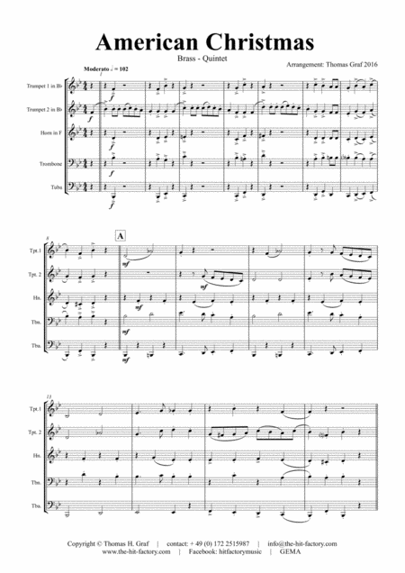 American Christmas Mash Up Rondo Of Best Christmas Songs Brass Quintet Page 2