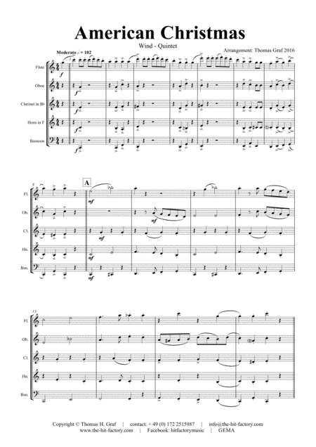 American Christmas Mash Up Rondo Of Best Christmas Songs Wind Quintet Page 2