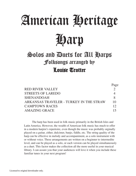 American Heritage Harp Volume 1 Page 2