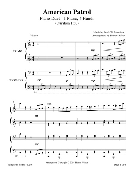 American Patrol 1 Piano 4 Hands Page 2