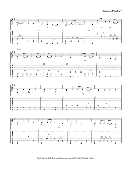 American Patrol March For Fingerstyle Guitar Tuned Drop D Page 2