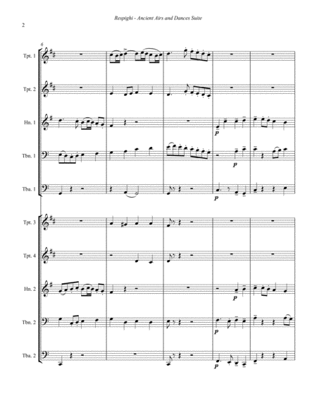 Ancient Airs And Dances Suite No 1 For 10 Part Brass Ensemble Page 2