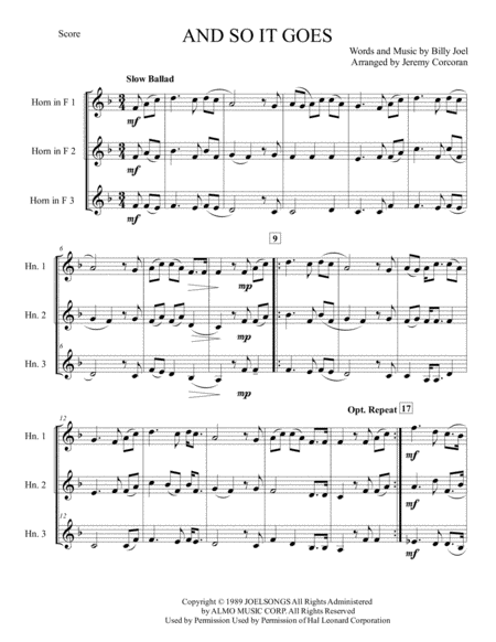 And So It Goes For Three French Horns Page 2