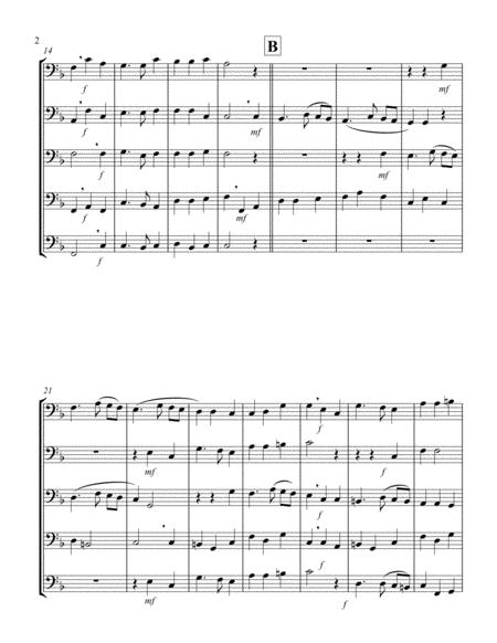 And The Glory Of The Lord From Messiah F Euphonium Quintet Bass Clef Page 2