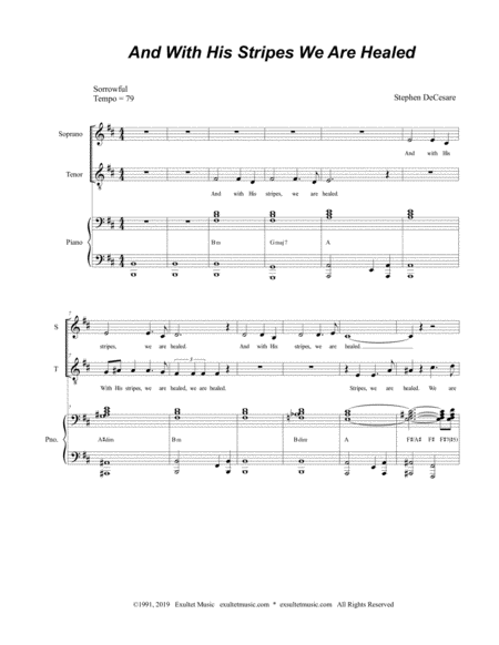 And With His Stripes We Are Healed Duet For Soprano And Tenor Solo Page 2