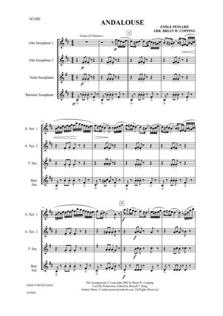 Andalouse Saxophone Quartet Page 2