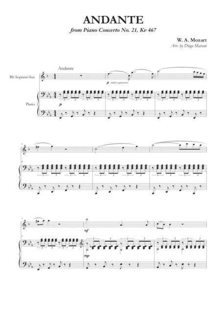 Andante From Concerto No 21 For Soprano Saxophone And Piano Page 2