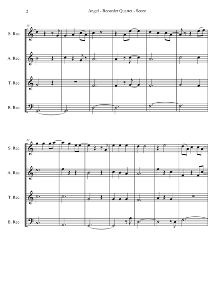Angel For Recorder Quartet Page 2