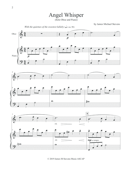 Angel Whisper Oboe Piano Page 2