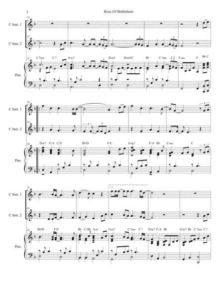 Angels From The Realms Of Glory For Piano Flute And Violin Page 2
