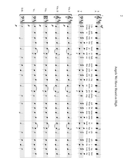 Angels We Have Heard On High Beginning String Orchestra And Satb Choir Page 2