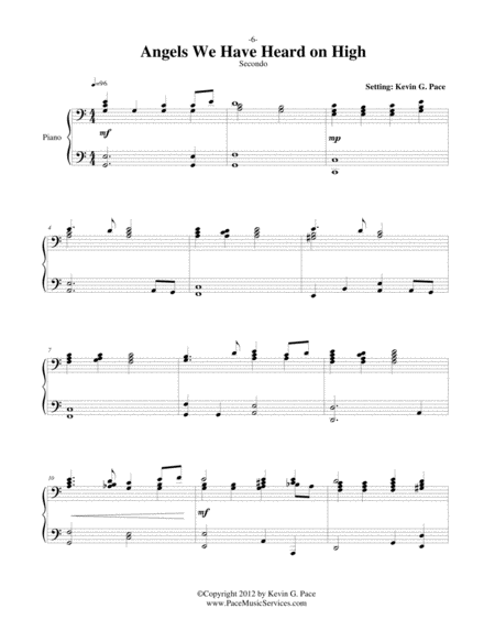 Angels We Have Heard On High Easy Piano Duet Page 2