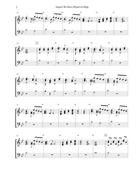 Angels We Have Heard On High For 2 Octave Handbell Choir Page 2