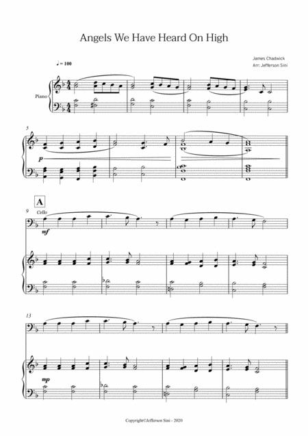 Angels We Have Heard On High For Cello Piano Page 2
