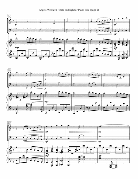 Angels We Have Heard On High For Piano Trio Page 2