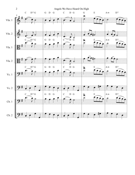 Angels We Have Heard On High For Strings Page 2