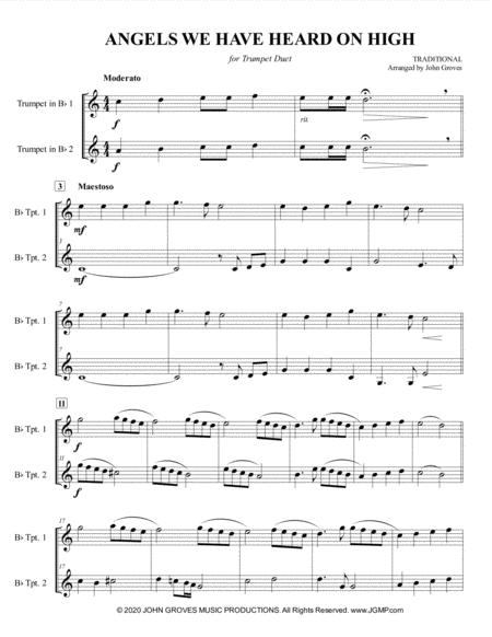 Angels We Have Heard On High Trumpet Duet Page 2