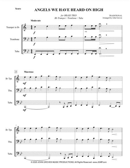 Angels We Have Heard On High Trumpet Trombone Tuba Brass Trio Page 2