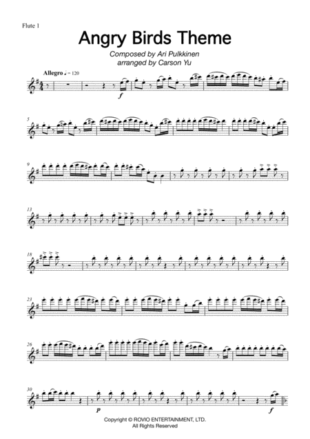 Angry Birds Theme For Flute Choir Page 2