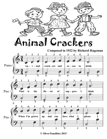Animal Crackers Easy Piano Sheet Music Tadpole Edition Page 2