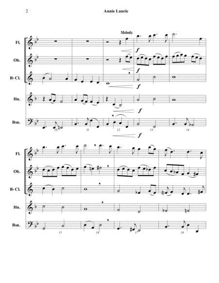 Annie Laurie Woodwind Quintet Intermediate Level Page 2