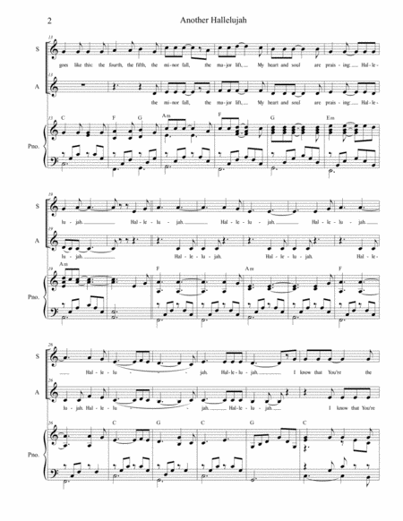 Another Hallelujah Duet For Soprano And Alto Solo Page 2