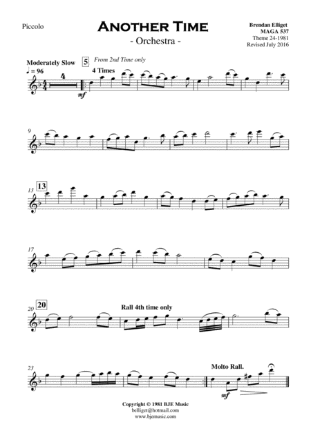 Another Time Orchestra Score And Parts Pdf Page 2