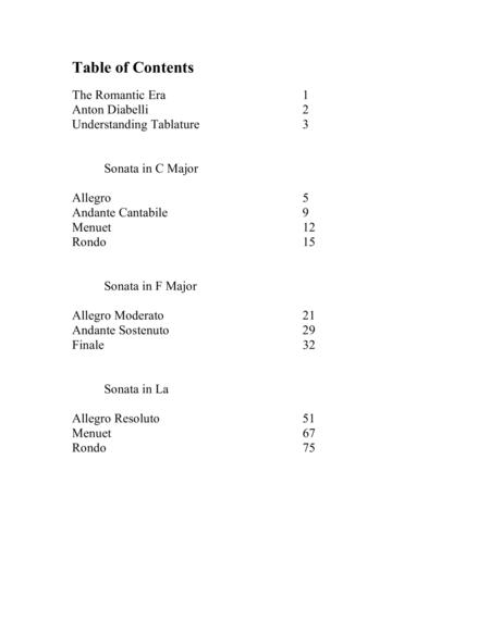 Anton Diabelli Three Sonatas In Tablature And Modern Notation For Baritone Ukulele Page 2