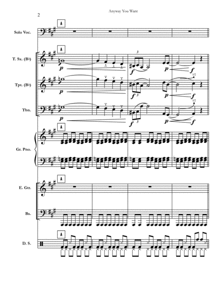 Anyway You Want Chicago Complete Score Page 2
