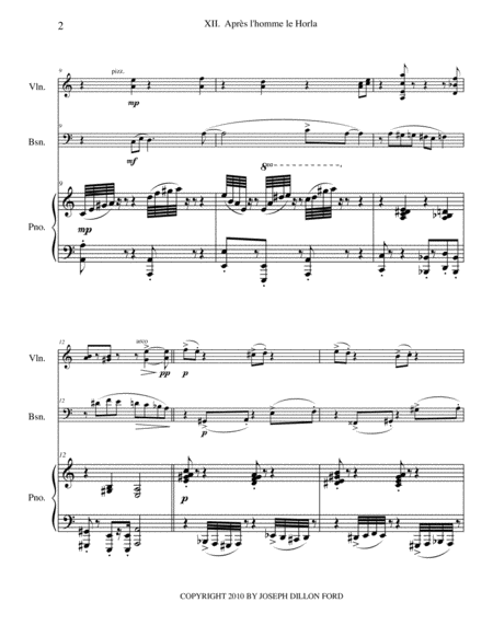 Aprs L Homme Le Horla For Violin Bassoon And Piano Page 2