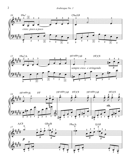 Arabesque No 1 Debussy With Piano Fingering Page 2