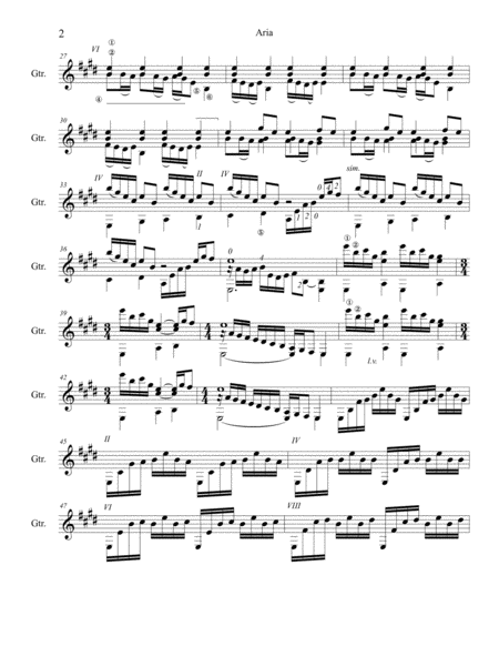 Aria For Solo Guitar Page 2