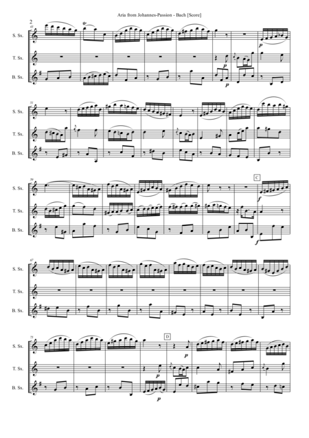 Aria From Johannes Passion For Saxophone Triost B Page 2