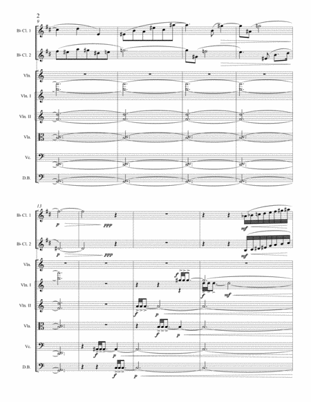 Arkady Leytush From Gravity To Levitation For 2 Clarinets Solo Strings Page 2