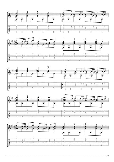 Arms Of Love Fingerstyle Guitar Solo Page 2