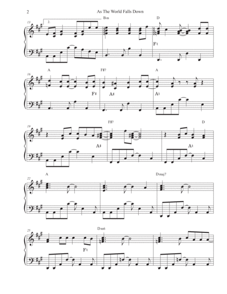 As The World Falls Down David Bowie Solo Harp Arrangement Page 2