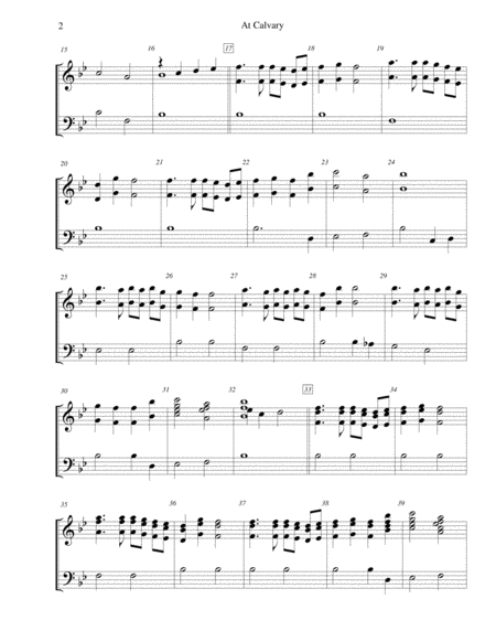 At Calvary For 3 Octave Handbell Choir Page 2