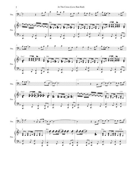 At The Cross Love Ran Red For Trombone Solo And Piano Page 2