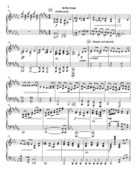 At The Cross Piano Solo Page 2