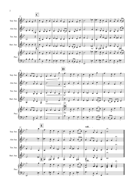 Auld Lang Syne For Saxophone Quartet Page 2