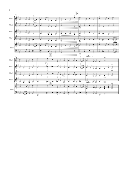 Auld Lang Syne For Violin Quartet Page 2