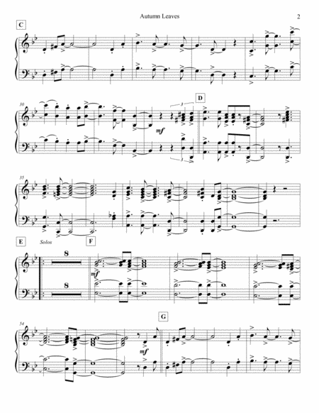 Autumn Leaves Electric Piano Page 2