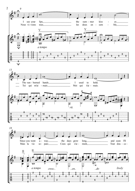 Autumn Leaves Fingerstyle Guitar Page 2