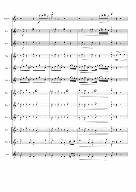 Autumn Leaves For Saxophone Ensemble Page 2